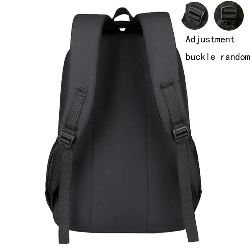 Rucksack by Simples Market, black lightweight nylon backpack with adjustable shoulder straps