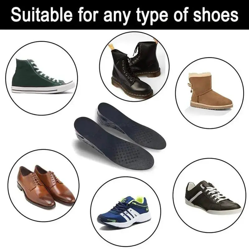 Invisible Height Increase Insole With Air Cushion Shoe Inserts Adjustable Cut To Fit Foot Pad Height Boost