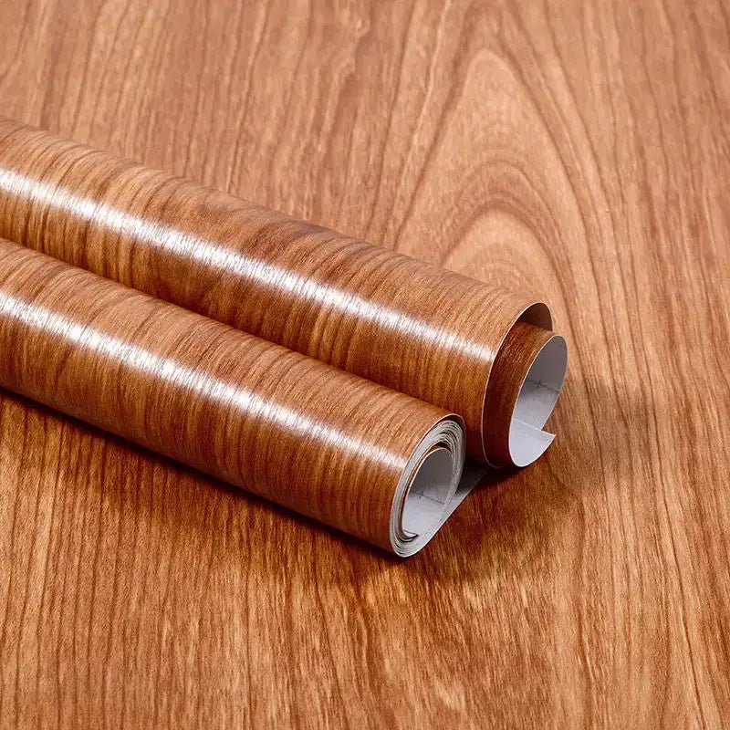 Vinyl Self Adhesive Waterproof Wood Wallpaper Rolls For Walls And Furniture Renovation Film Home Decor PVC - Simples Market