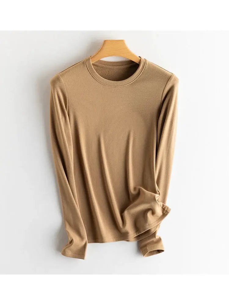 SuyaDream Women Silk Viscose Thermal Base Layer Top With Turtleneck For Warmth And Style