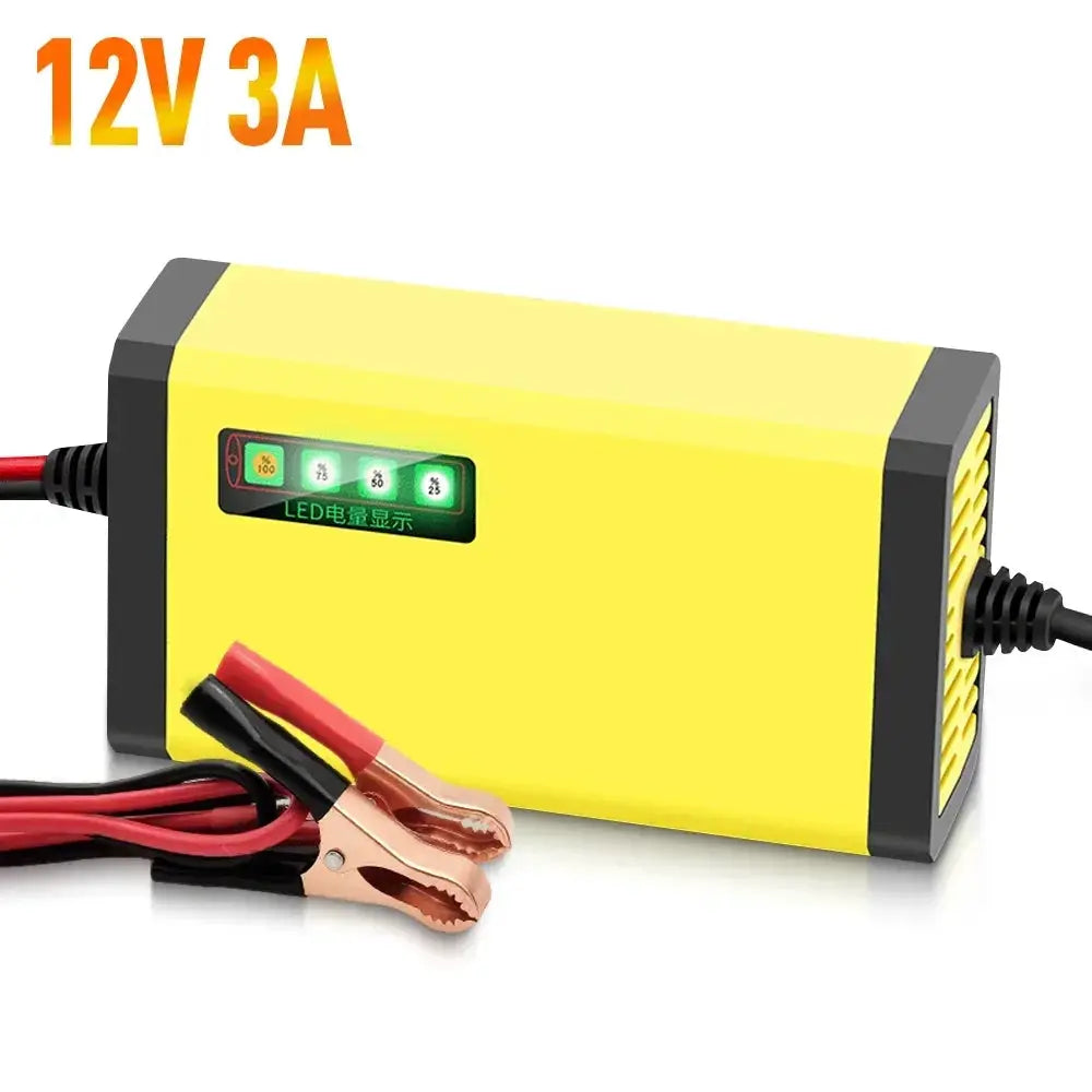 VoltGuard AutoCharge Pro Battery Charger For 12V And 24V Lead Acid Batteries With Digital Display And Pulse Repair