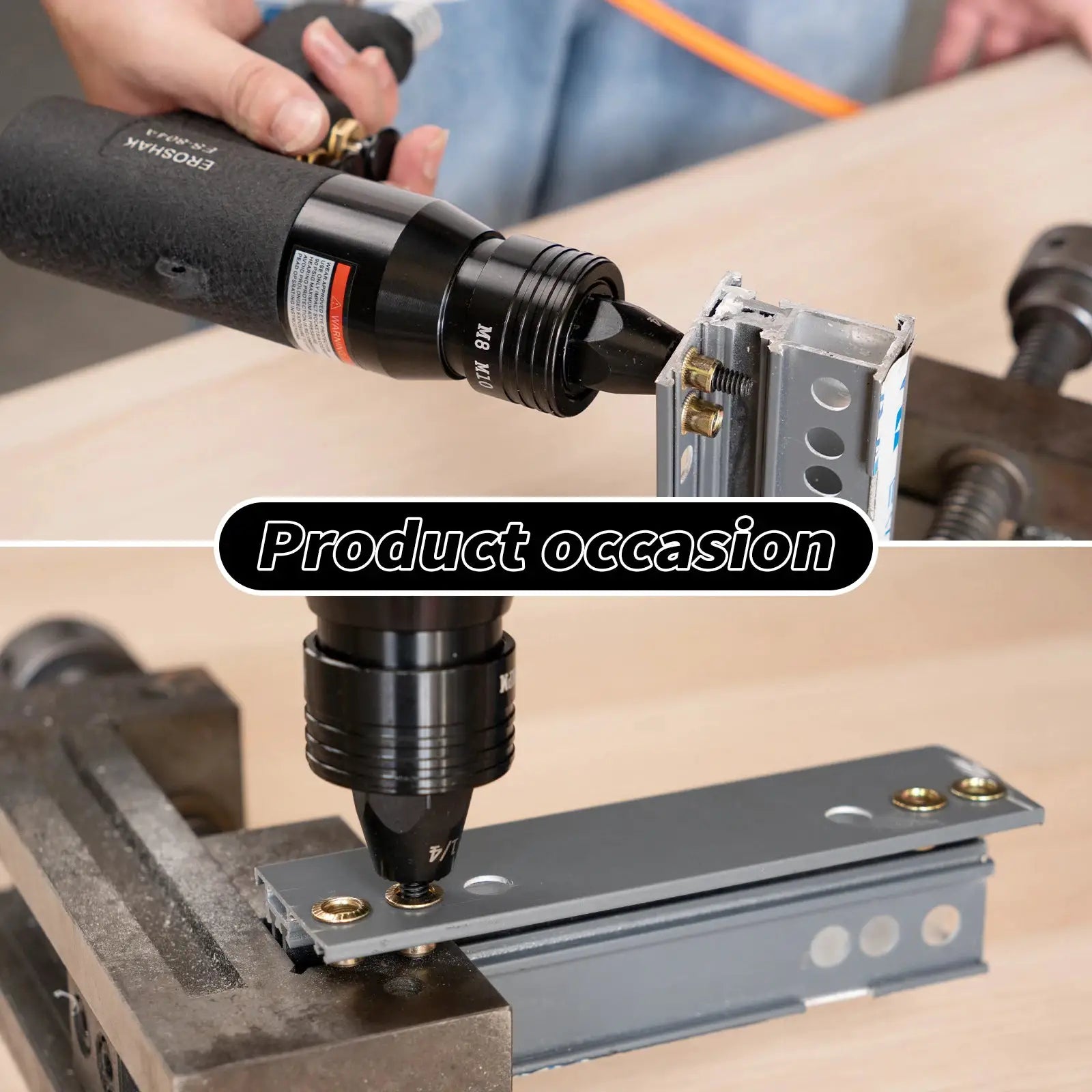HIFESON Self Lock Pneumatic Rivet Nut Gun For Aluminum And Iron Rivet Nuts Inserter And Setter
