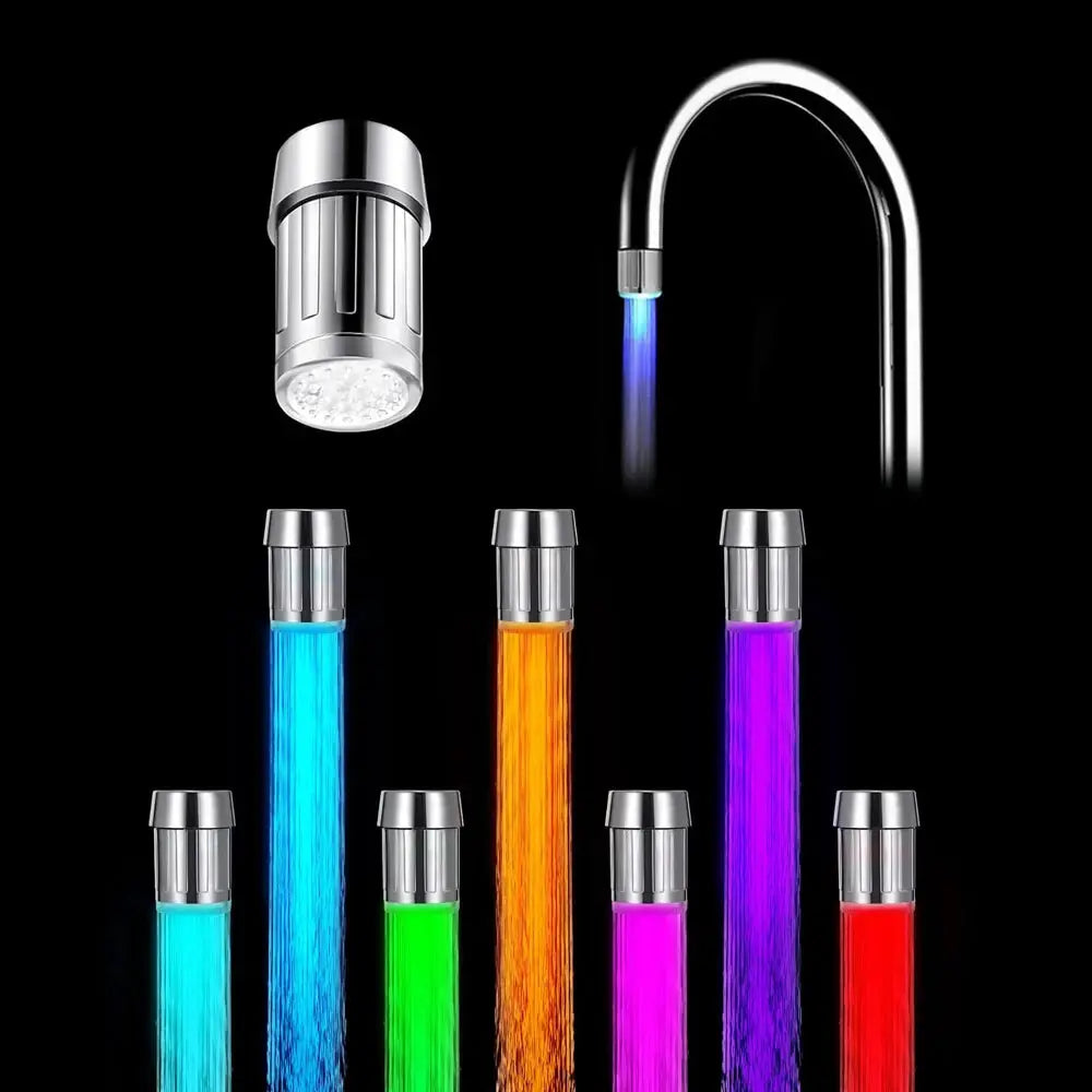 LED faucet head aerator set of 7 with 7-color glow by Simples Market for kitchen/bath