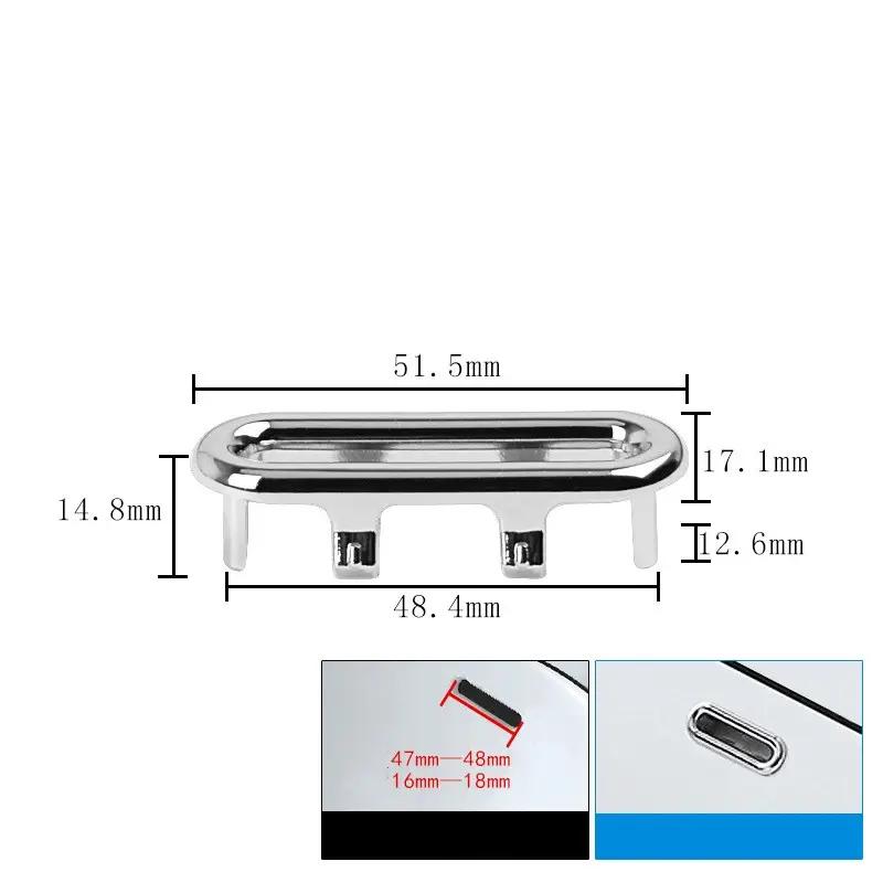 Simples Market 4Pcs chrome-plated plastic sink overflow covers for kitchen and bathroom basins