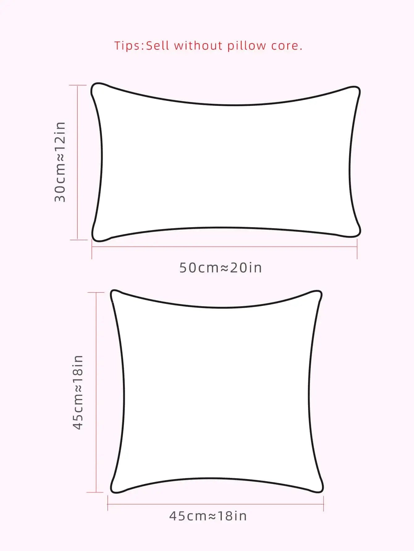 Pillow cover, bohemian U-shaped pattern in black gray white; sizes 50x30 cm and 45x45 cm, Simples Market
