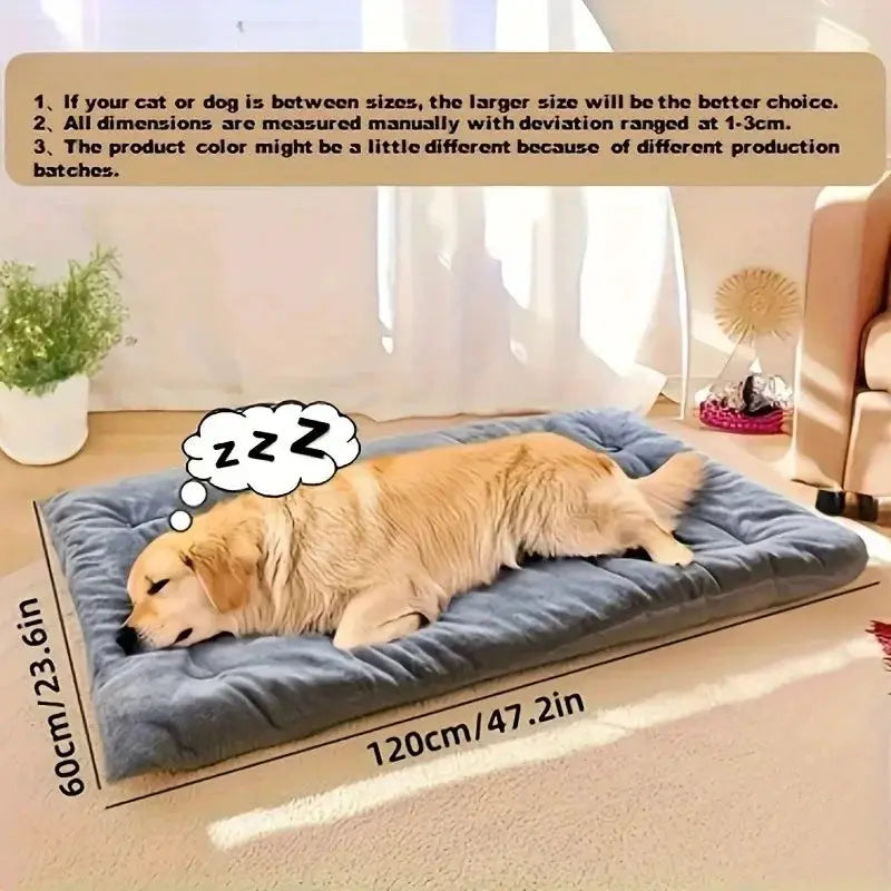 Large Plush Dog Bed Sofa Style Thickened Super Soft Polyester Pet Mat Crate Mat For Small Medium And Large Dogs