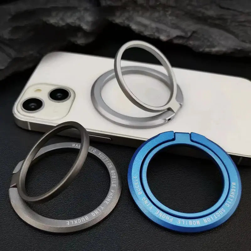 MagSafeGrip Magnetic Phone Ring Holder for iPhone Adjustable Aluminum Ring Bracket for MagSafe Accessories