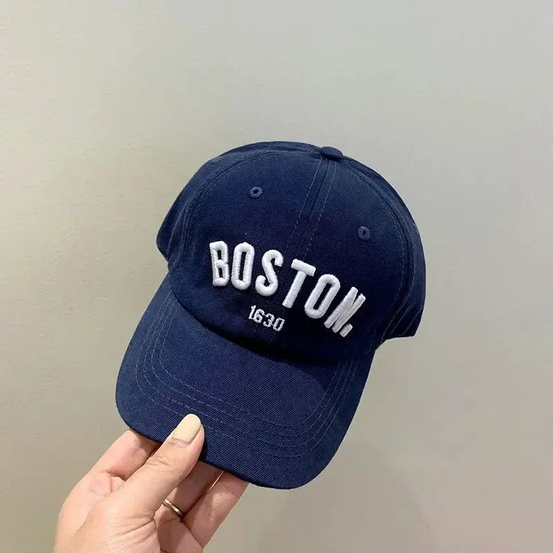 Solid Letter Kids Baseball Cap With Embroidery Adjustable Sun Hat For Boys And Girls Spring Summer