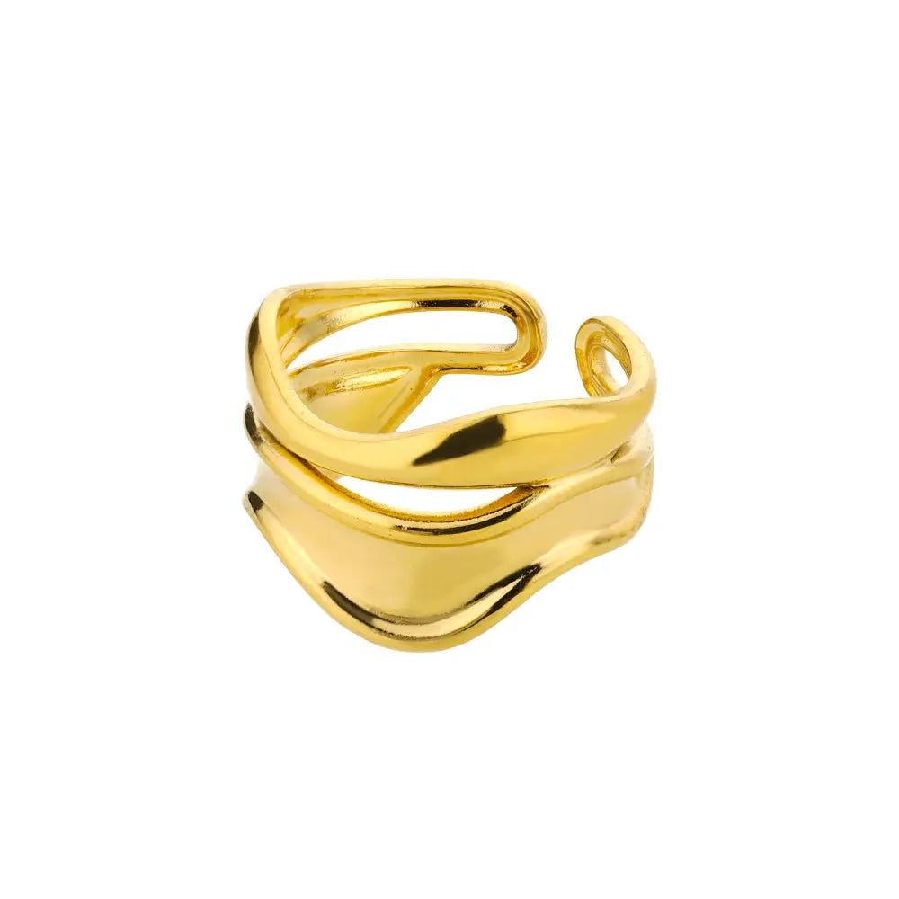 316L Stainless Steel Rings For Women Gold Color Never Fade Luxury Classic Wedding Rings Couple Jewelry Free Shipping