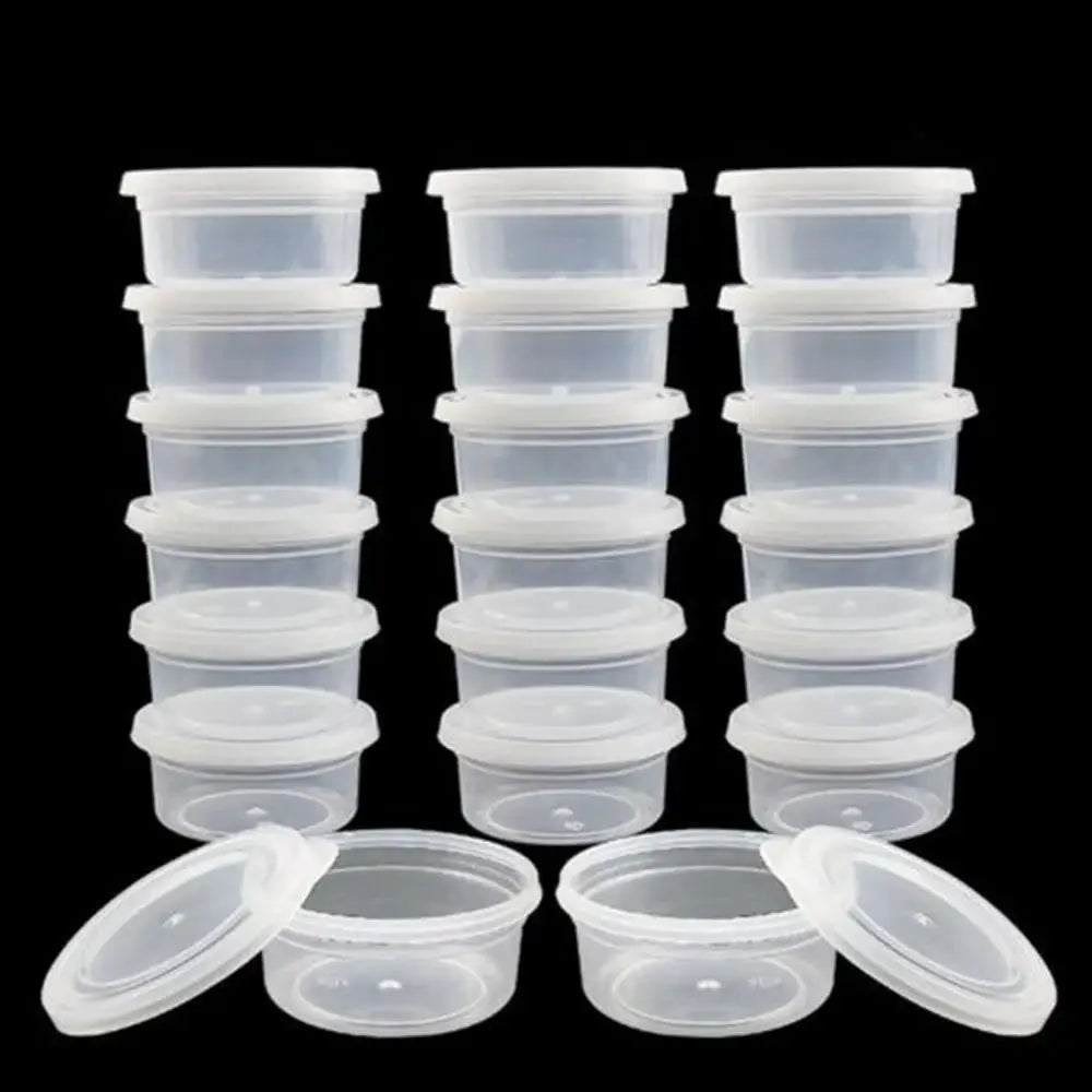 CraftNest Clear Foam Ball Storage Boxes With Lids 20 Pcs Sealed Dustproof Bead Slime Organizer