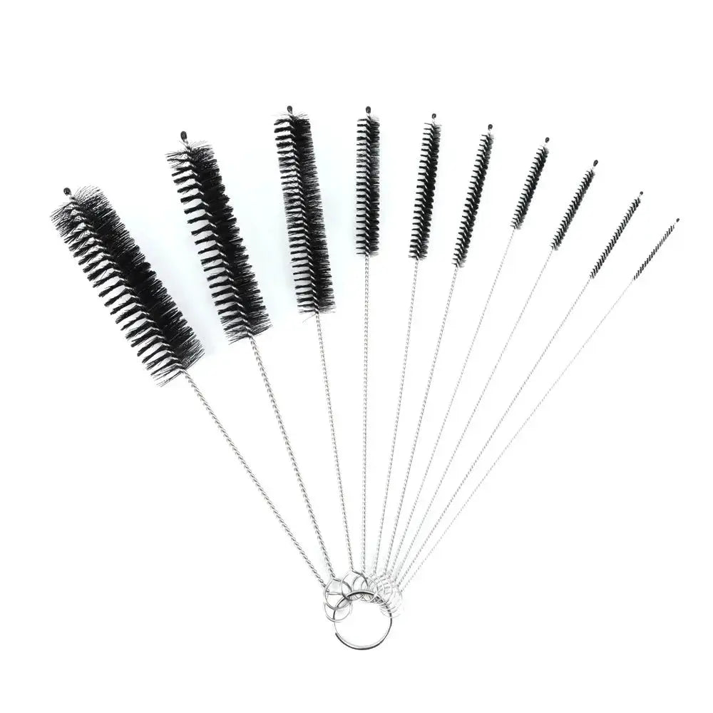 Ten Piece Nylon Bottle Straw Cleaning Brush Set For Bottles Tubes And Straws Kitchen Cleaning Tools