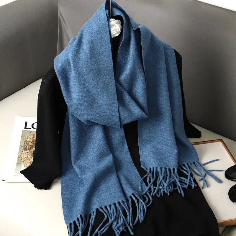 Brand 62 Womens Long Cashmere Blend Winter Scarf Hijab Shawl Wrap For Outdoor Warmth