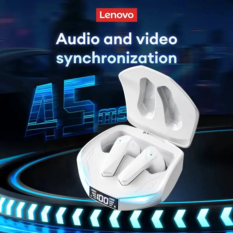 Lenovo XT53 Wireless Earphones Bluetooth 5.4 Low Latency Gaming Earbuds With Led Display Waterproof