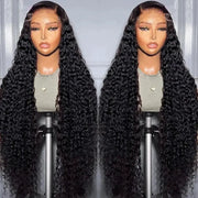 Glueless Wig Human Hair Deep Wave 13x6 HD Swiss Lace Frontal Curly Lace Front Ready To Wear Remy Pre Plucked Picku