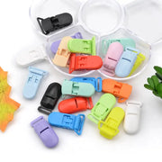 LOFCA Baby Pacifier Clips Set 10 Pieces 15mm and 20mm Plastic Clasps Colorful DIY Toy Jewelry Making