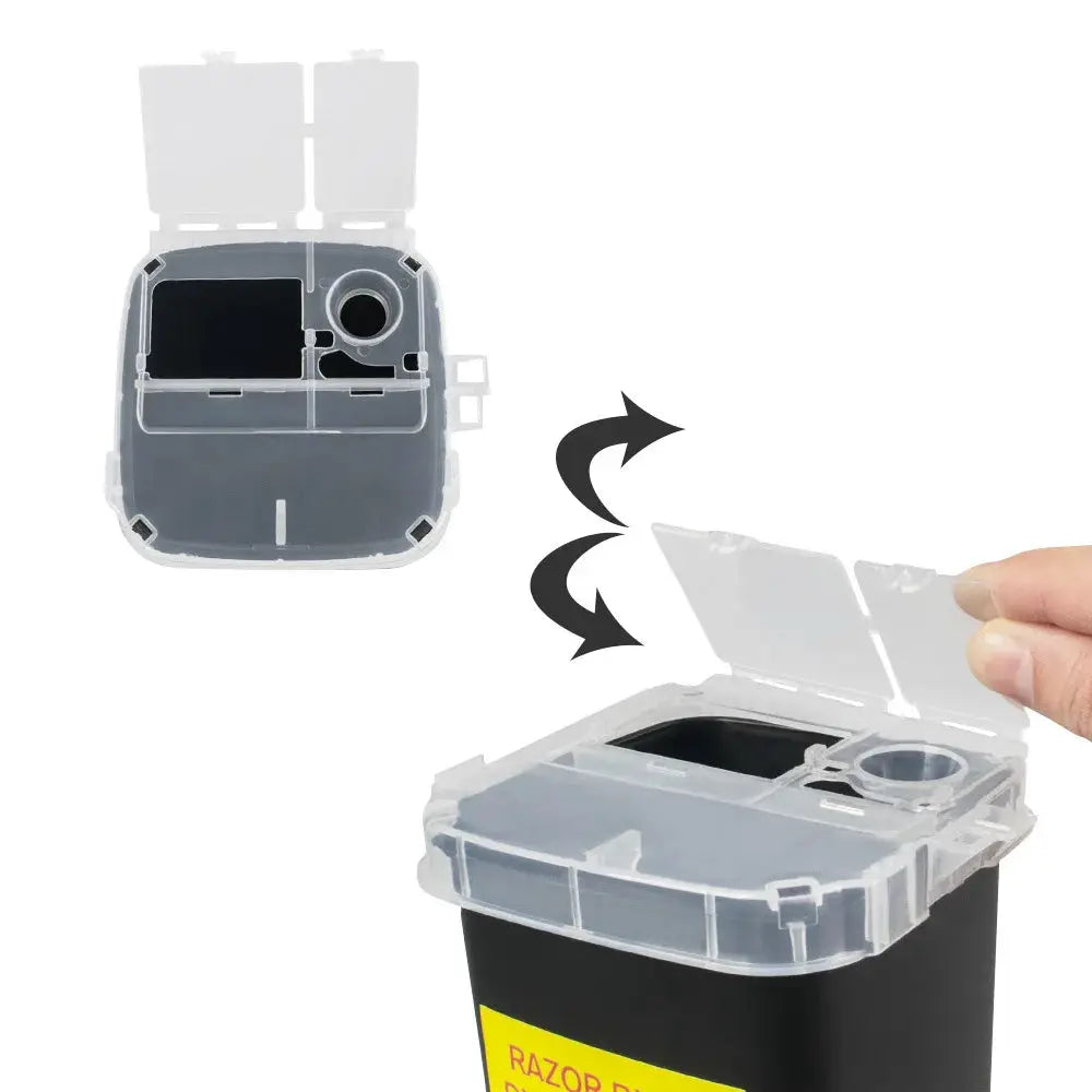 InkGuard Tattoo Sharps Container Large Capacity 1 Liter Safe Disposal For Needle Waste Box