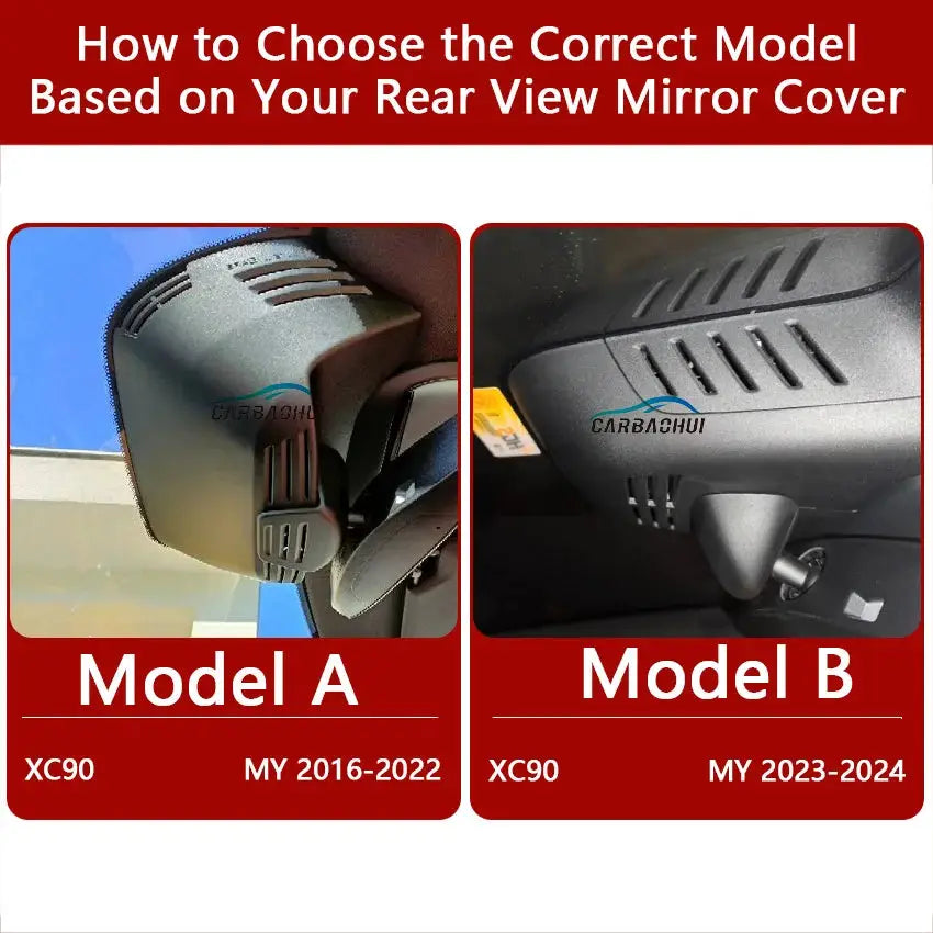 Simples Market dash cam for Volvo XC90, Model A & Model B, 4K WiFi car DVR