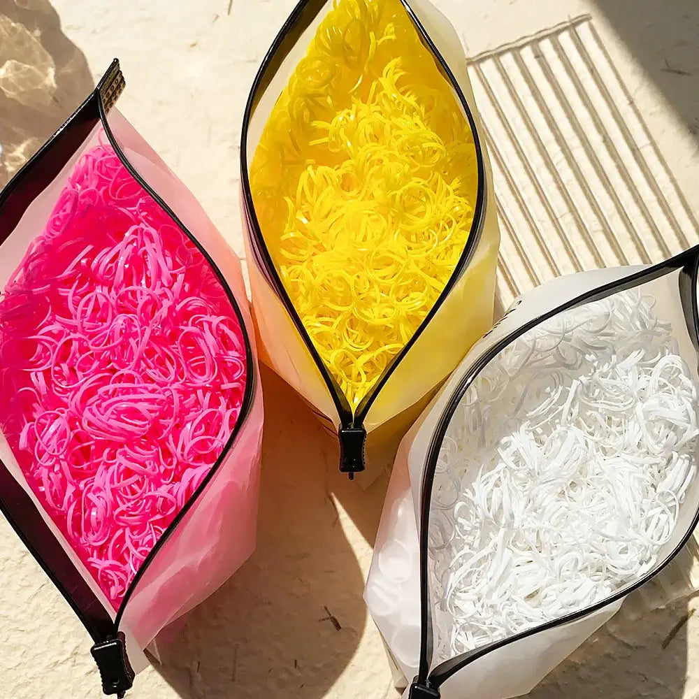 Colorful Disposable Rubber Band Hair Ties For Girls Bulk Pack 500 1000 2000 Pcs Ponytail Holders Kids Hair Accessories