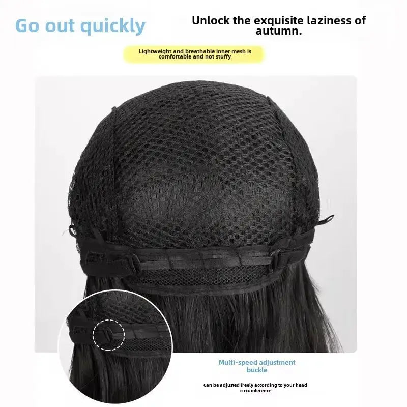 Seed of Chucky cosplay wig cap by Simples Market, black mesh inner cap with adjustable buckle