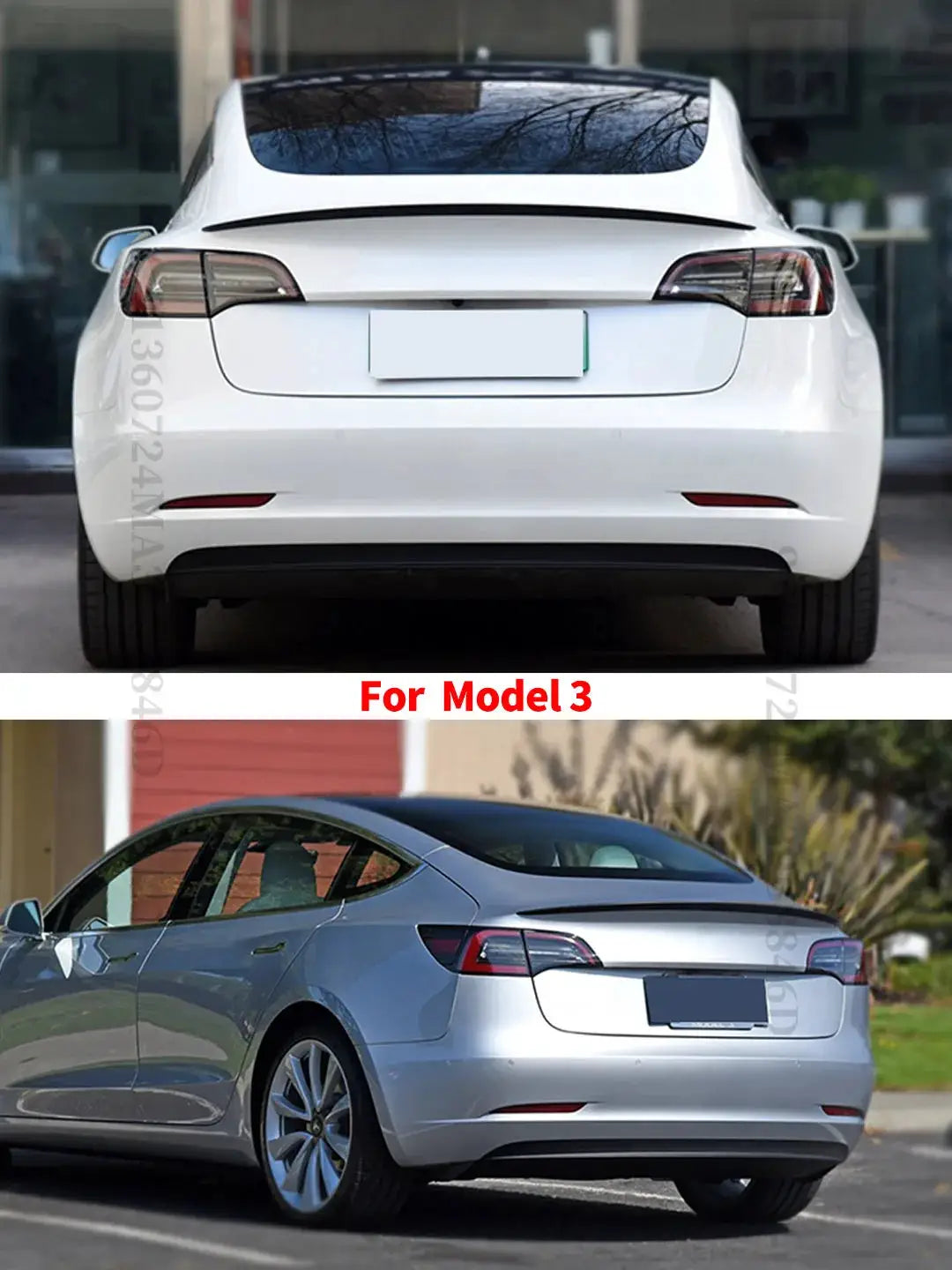 Simples Market rear trunk spoiler for Tesla Model 3/Y (2016–2023), high-performance styling air dam