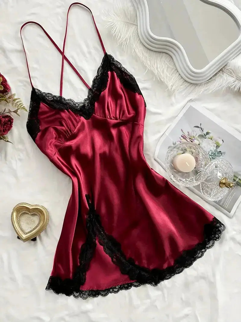 VelvetMoon Off Shoulder Ultra Short Nightgown See Through Lingerie Sleep Dress For Summer Comfort