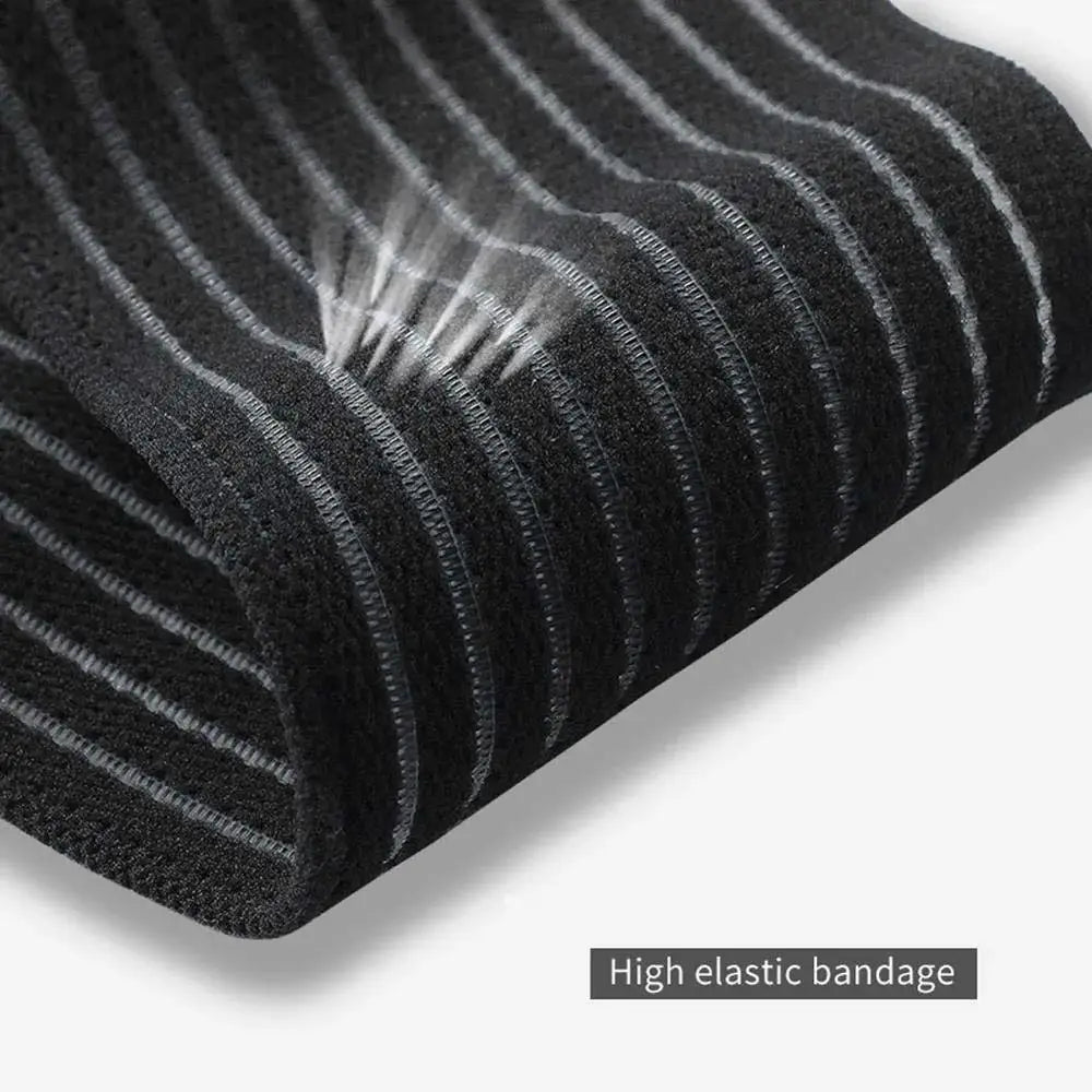 Simples Market 1PC high-elasticity compression bandage 40–180 cm for ankle to thigh; black striped kinesiology wrap