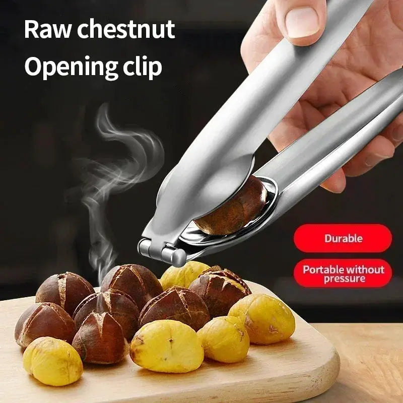 ProChef 2in1 Chestnut Cracker And Sheath Cutter Stainless Steel Tool Dual Nut Cracker Pliers For Easy Shelling