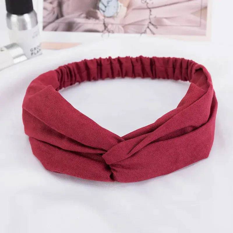 BohoChic Cross Turban Headbands For Women Lightweight Chiffon Bohemian Hair Accessories