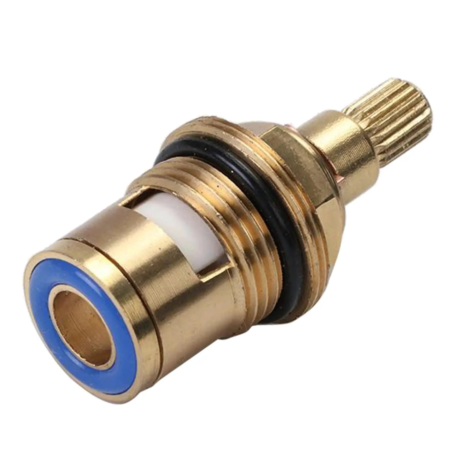 Brass universal replacement tap valve cartridge with ceramic disc, blue seal and black O-ring