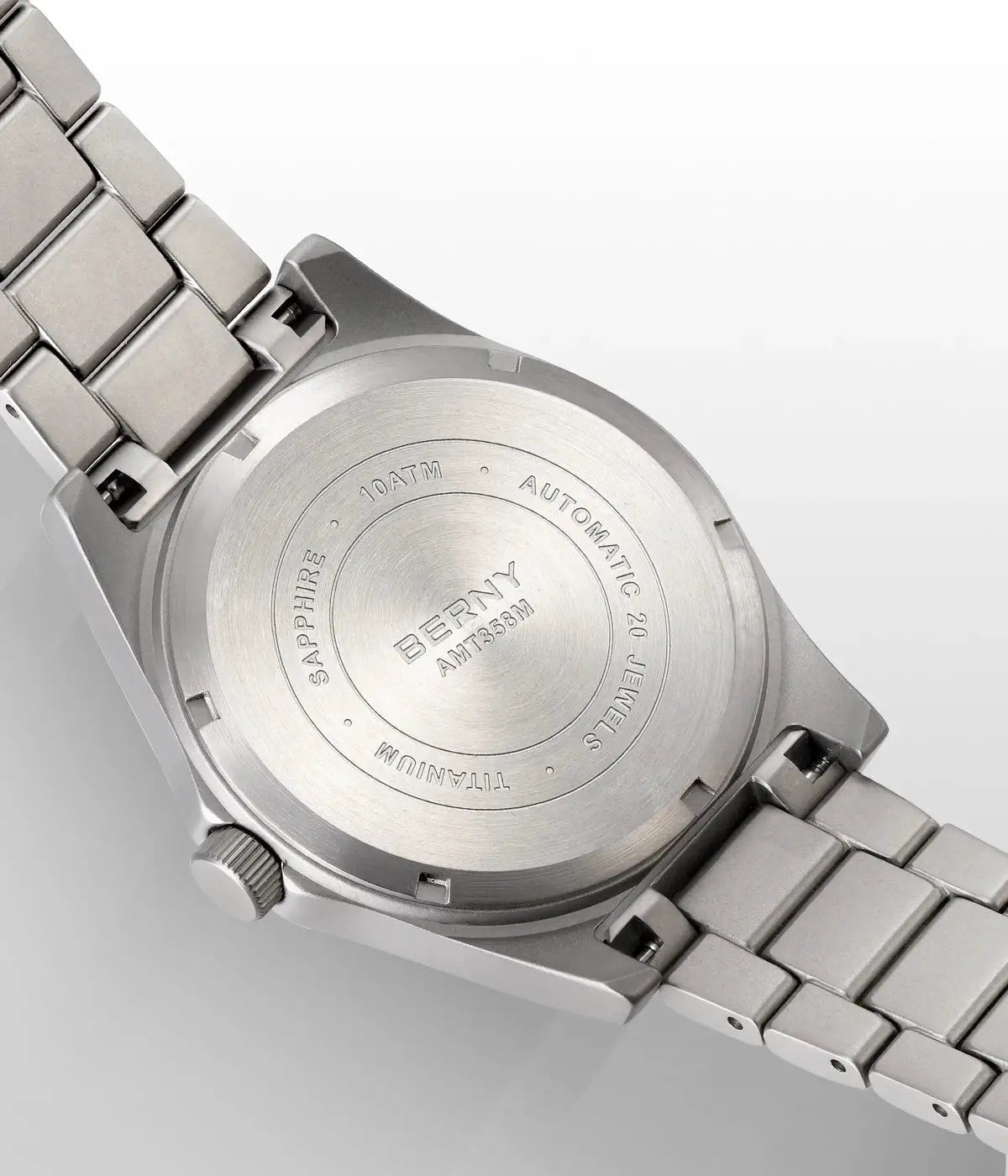 BERNY full titanium automatic men's wristwatch with sapphire crystal and 10ATM water resistance