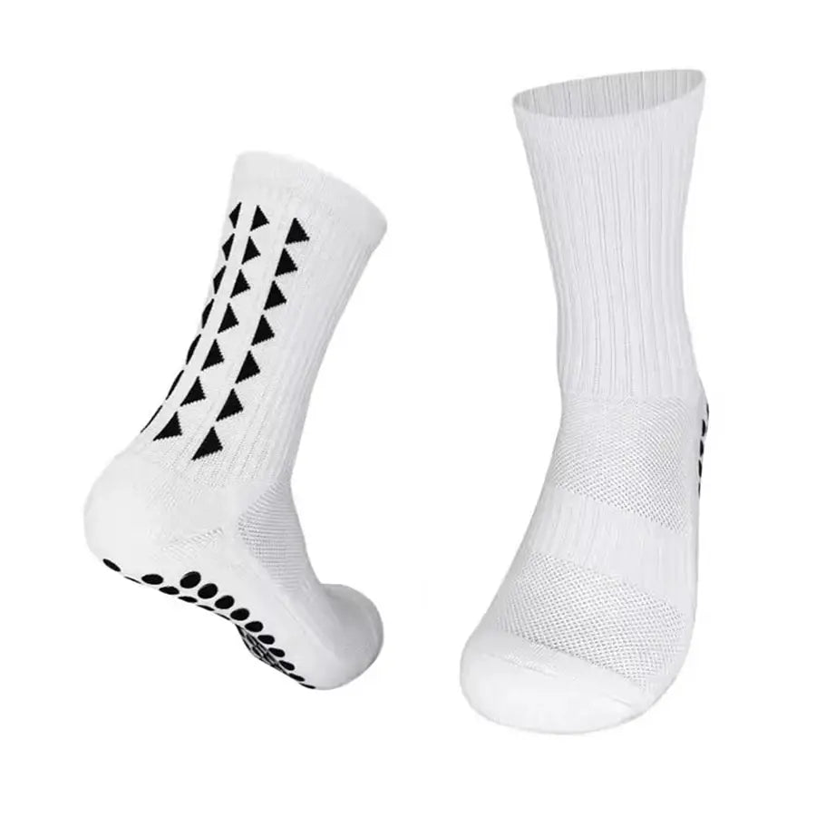 6 Pairs Grip Socks For Men And Women With Towel Bottom Cushioned Crew Length Athletic All Sports Socks