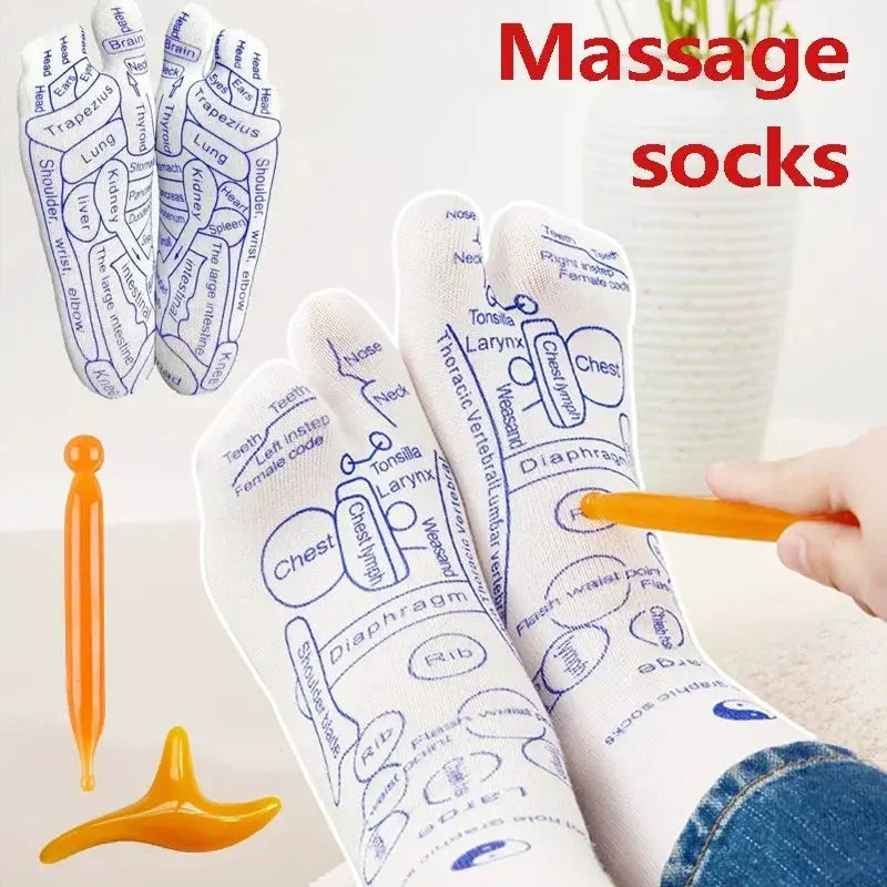 Acupressure Reflexology Socks Cotton Polyester Blend For Foot Massage And Physiotherapy Relief To Relieve Tired Feet
