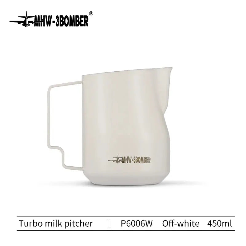 MHW3BOMBER Turbo Milk Frothing Pitcher 350ml 450ml Stainless Steel Professional Home Barista Kitchen Accessory