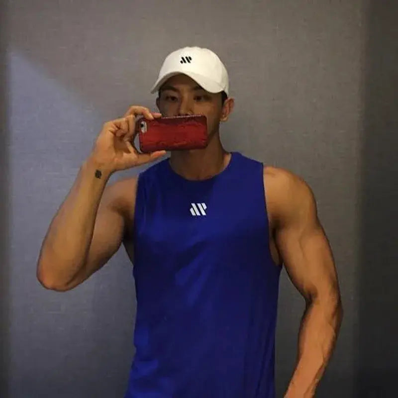 GITF Mens Tank Tops Bodybuilding Stringer Singlet For Gym Workout Fitness Sleeveless Vest Summer