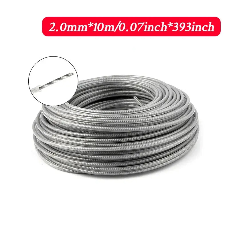 LUSQI Steel Wire Nylon Grass Trimmer Line 5M 10M 15M Replacement Rope For Brush Cutters And Lawn Mowers