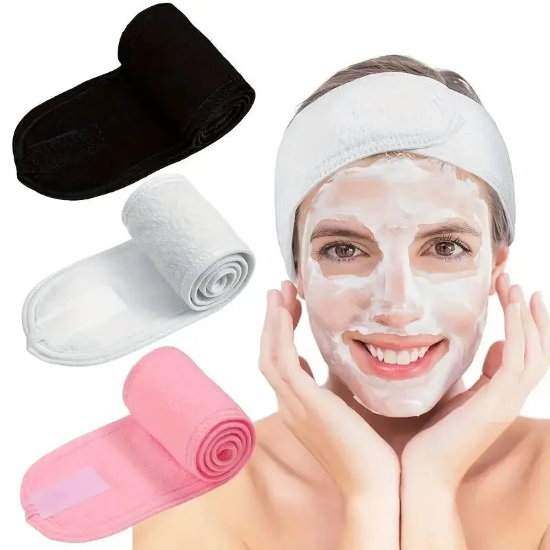 Womens Adjustable Wide Headband For Yoga Sports Spa Makeup Skincare