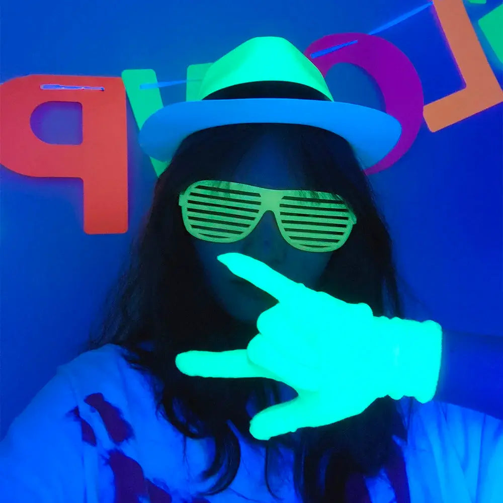 Neon UV Glow Party Hats Blacklight Fluorescent Hats For Adults And Kids Multi Pack 6 12 24 30 Pieces
