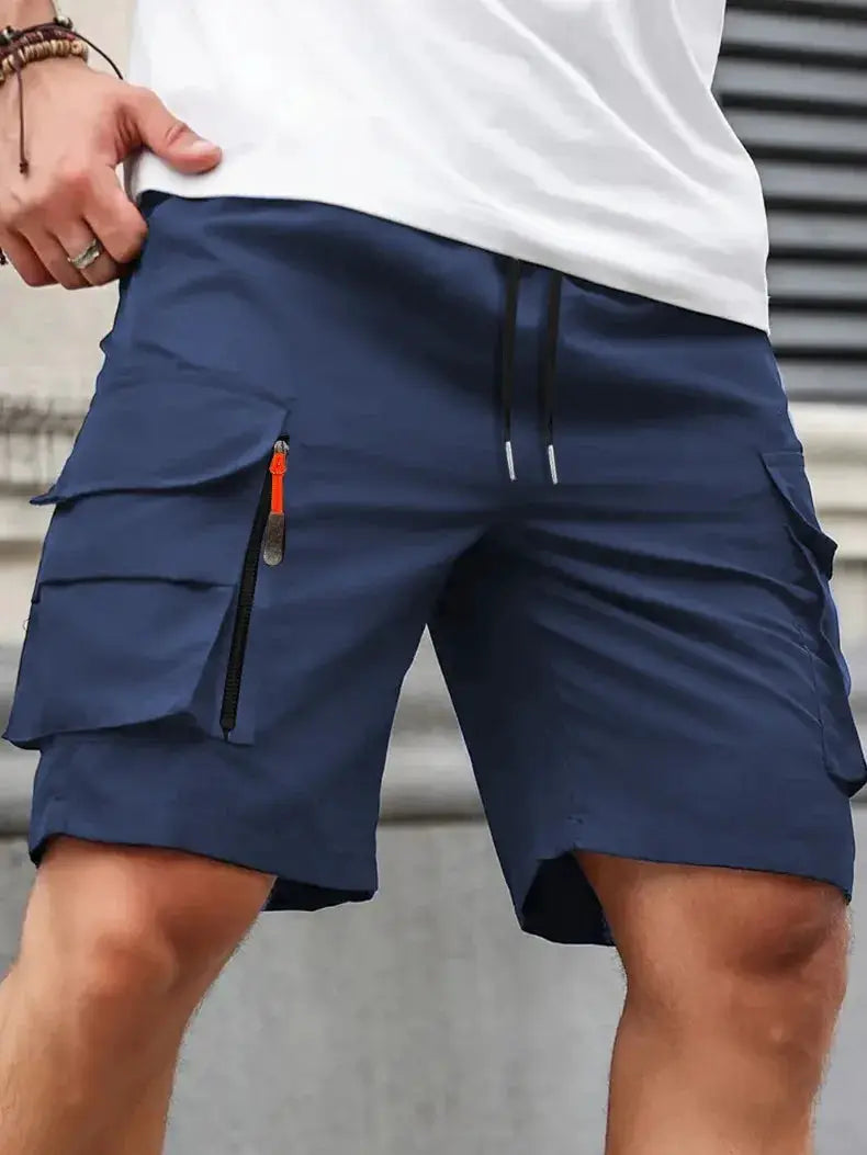 UETEEY Summer Casual Cargo Shorts Men Outdoor Travel Sports Large Pockets Durable Comfortable Beach Workout Shorts for Outings
