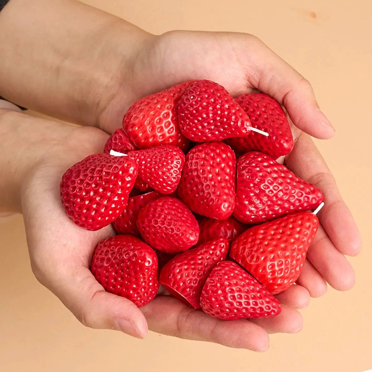 3D Strawberry Aromatherapy Candle Silicone Mold DIY Handmade Romantic Scented For Valentines Day Party Home Decor Gift - Simples Market