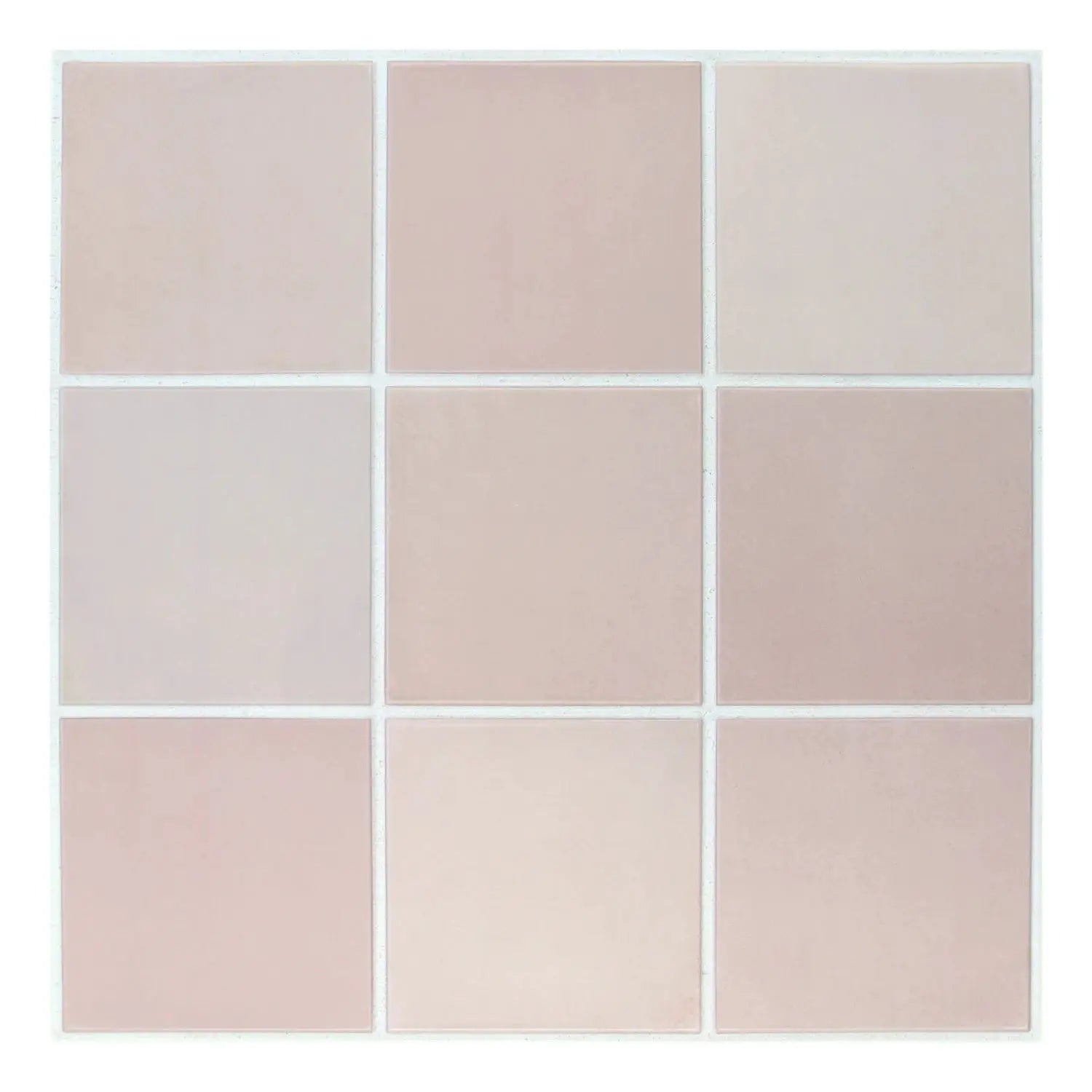 3D decorative tile stickers sheet, self-adhesive pink-beige tiles, water-resistant, 30x30cm, Simples Market
