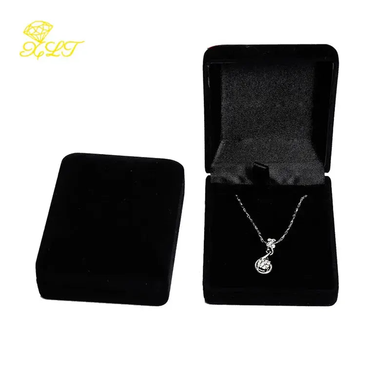 Velvet Jewelry Box For Pendant Display And Necklace Storage Gift Box Carrying Case Ideal For Jewelry Presentation