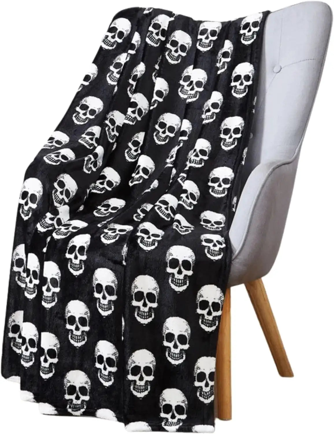 Black Bats Printed Flannel Blanket Gift for Sofa Bed Travel Four Seasons Cozy Sleep Read Relax