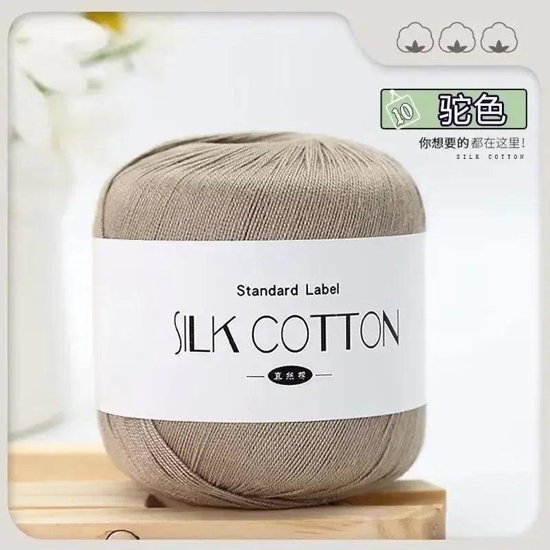 50g Silk Lace Cotton Milk Crochet Yarn For Baby Hand Knitting Warm Soft Thread Cross Stitch Supplies