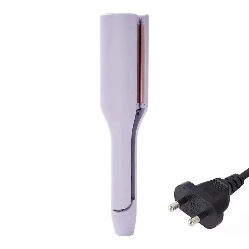 Hair curling iron 32mm deep-wave wand, purple, adjustable heat, fast heating