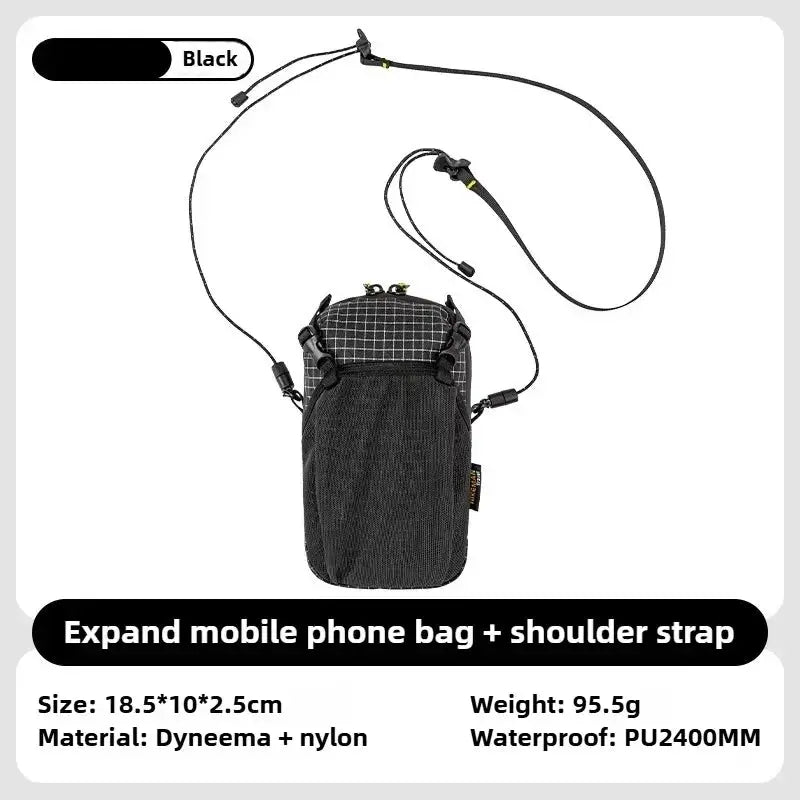 Hikeman Water Bottle Holder Bag With Phone Pocket Quick Adjust Strap Waterproof 420D Nylon For Cycling Hiking Camping