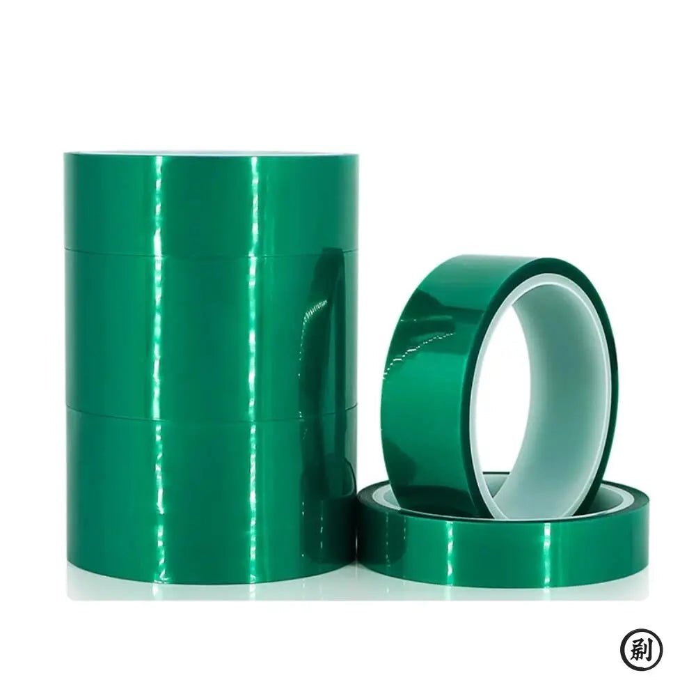Green Polyester High Temperature Masking Tape With Silicone Adhesive For Painting Powder Coating And Circuit Boards