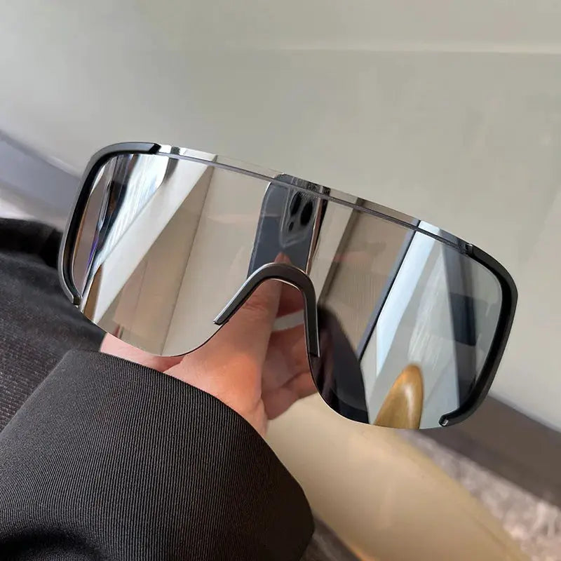 Y2K Style Cycling Sunglasses Windproof Unisex Road Riding Sports Glasses With Retro Reflective Lenses