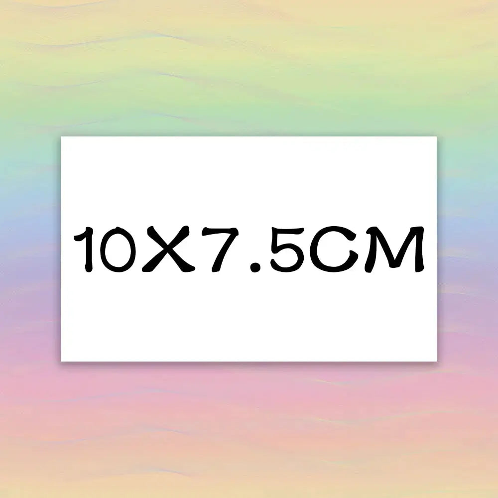 Custom thank you card, white cardstock, 10x7.5 cm on pastel gradient backdrop