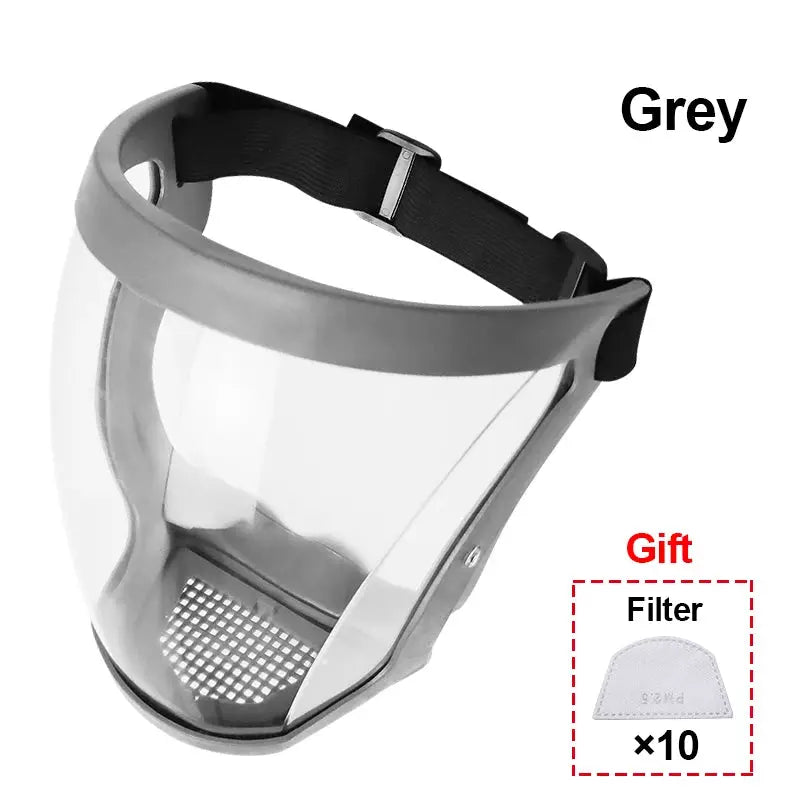 Transparent Face Shield Mask For Work Protection Reusable Protective Shield For Kitchen And Hospitality