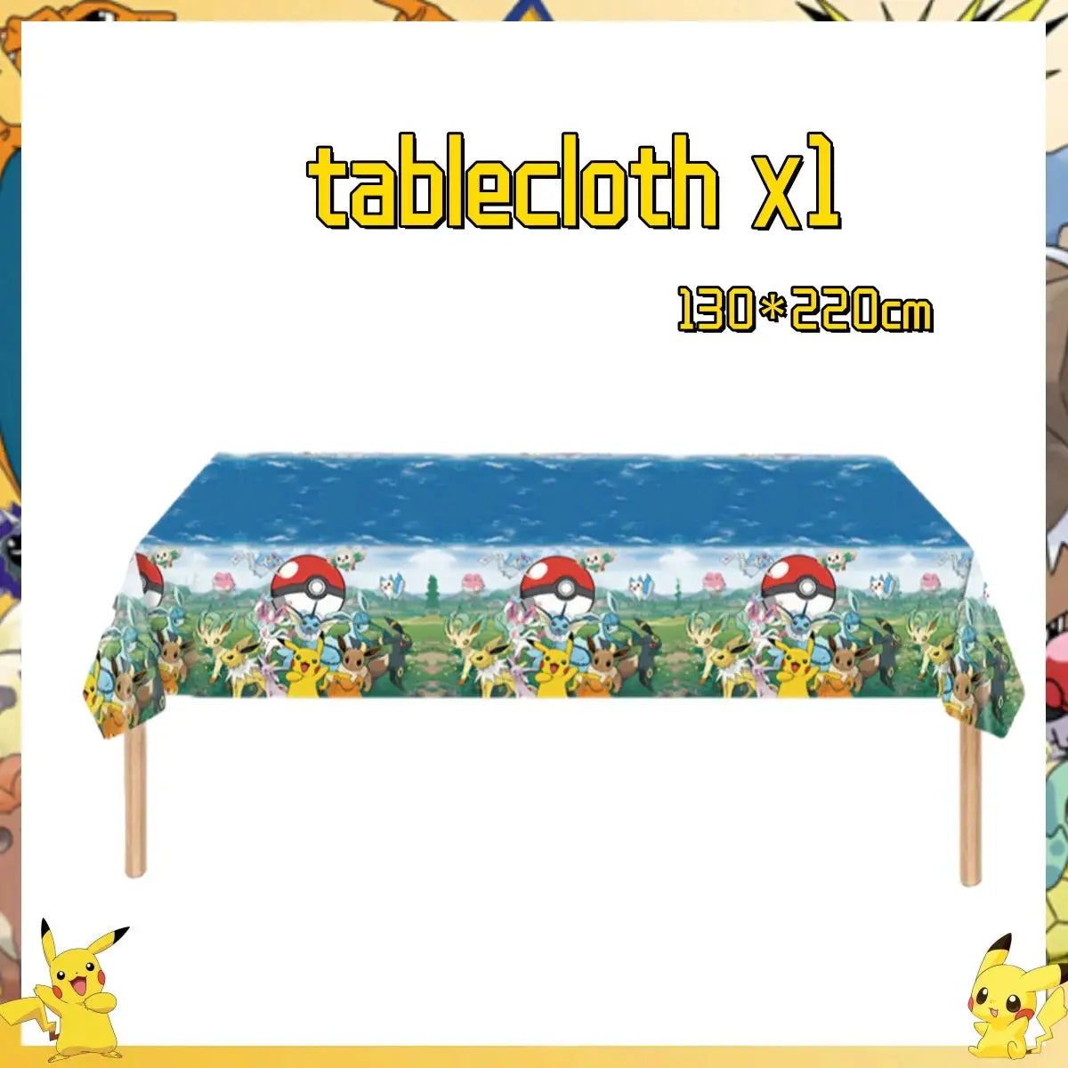 Pokemon Pikachu Birthday Party Decor Set Disposable Tableware Tablecloth Cups Plates Napkins Balloons Baby Shower Kids